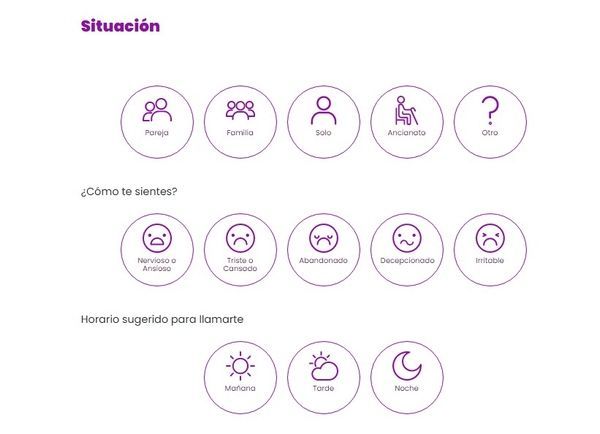 Algunas preguntas del formulario inicial
