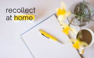 "Recollect at home" written over background image of a desk