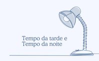 Um candeeiro. Capa do texto "tempo da tarde, tempo da noite"