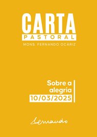 Capa da carta do prelado do Opus Dei sobre a alegria.