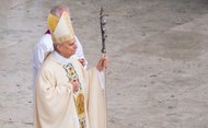 Pope Leo XIV at the Mass at the beginning of his pontificate, in St. Peter’s Square
