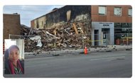 Débris de la maison ravagée par l’incendie.