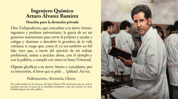 Oración estampa del ingeniero Arturo Álvarez