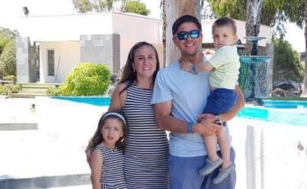 Michelle junto a su familia.