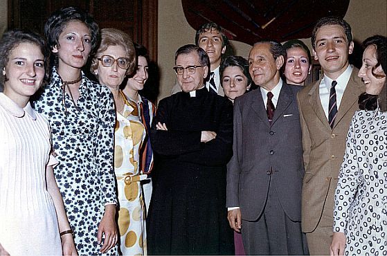 1971 bei einem Treffen mit dem Gründer des Opus Dei