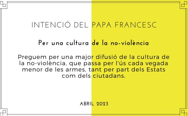 Pregària de la intenció mensual del Papa Francesc