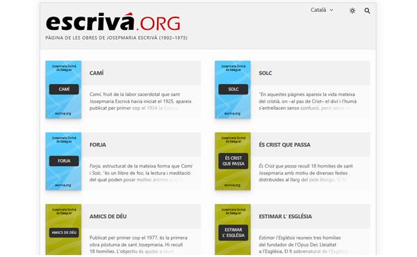 Pàgina principal d'escriva.org