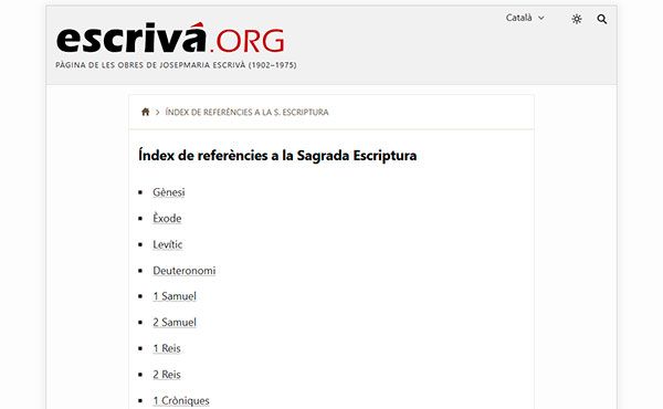 Índex de referències a la Sagrada Escriptura