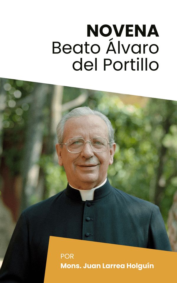 Portada de la Novena al Beato Álvaro del Portillo
