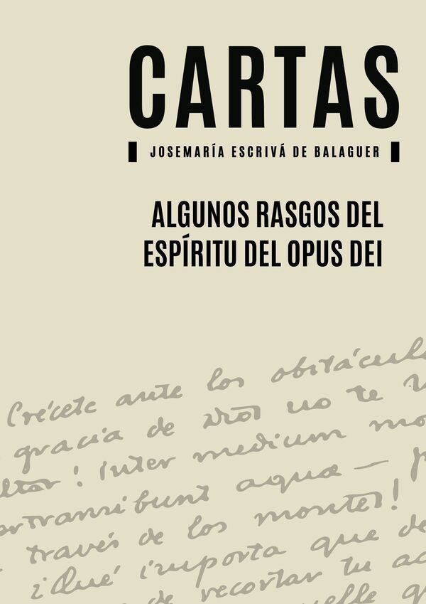 Capa da “Carta sobre alguns traços do espírito do Opus Dei”