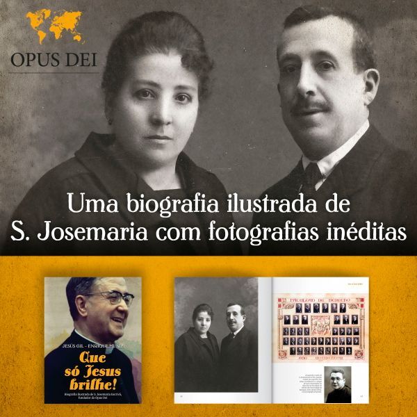 Portada de la biografía ilustrada de san Josemaría