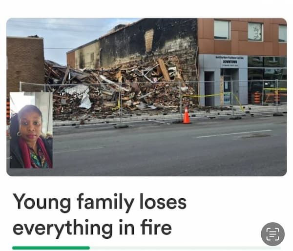 Debris after the fire.