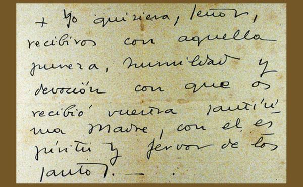 El fundador del Opus Dei aprendió la “comunión espiritual” gracias al Padre Manuel Laborda.