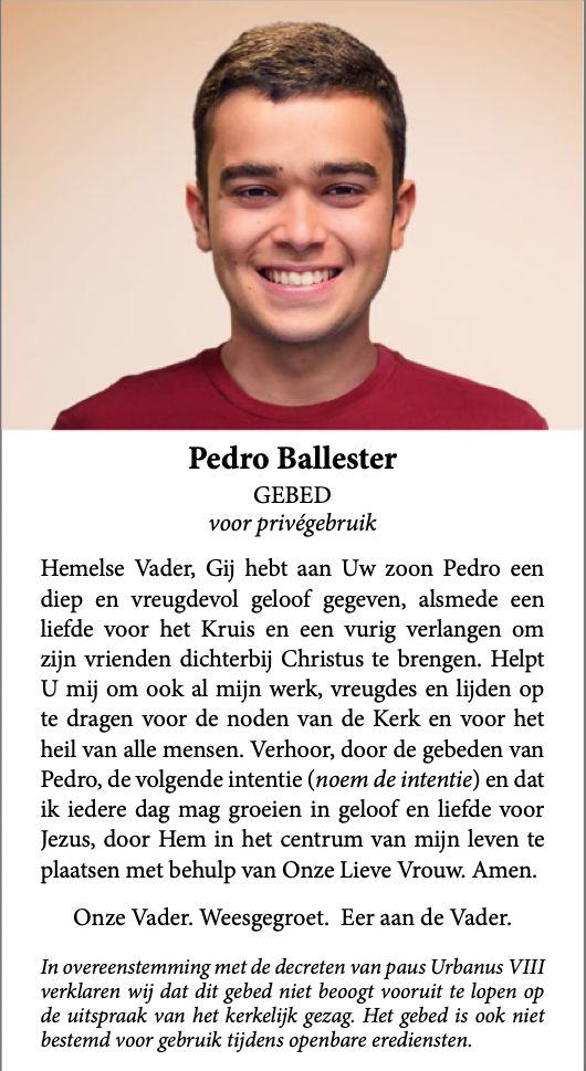 Bidprentje Pedro Ballester