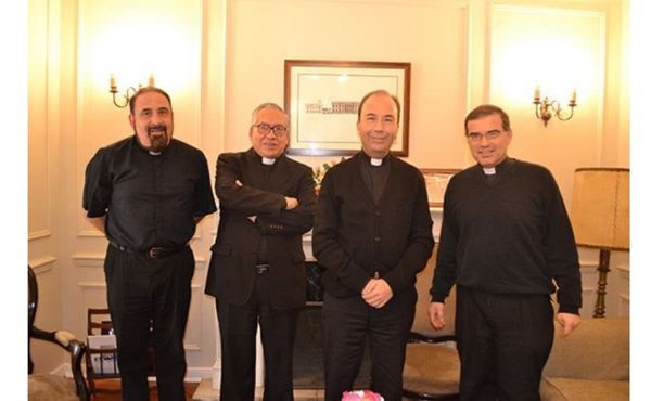 Pbro. Julio Díaz, Pbro. Guillermo Colipe, Pbro. Luis Cerón y Pbro. Miguel Luis González.