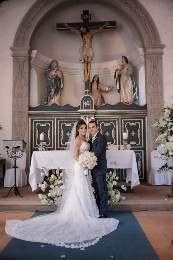 Joel y Michelle el día de su matrimonio