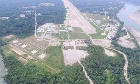 Vista aérea del Campamento “Nuevo Mundo”