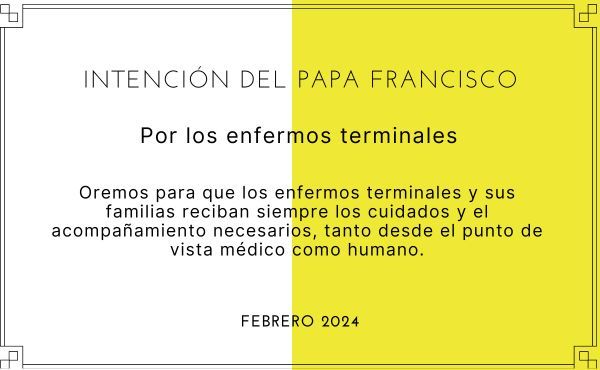 Oración de la intención mensual de febrero de 2024