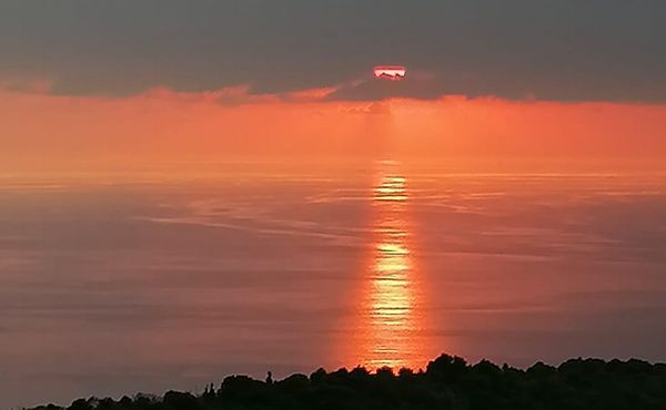 Una puesta de sol vista desde el Líbano.