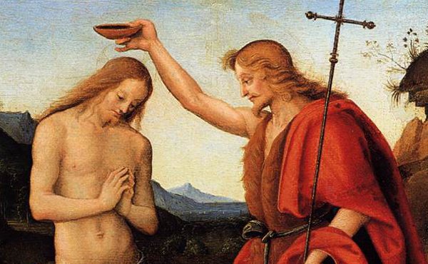 Johannes döparen döper Jesus