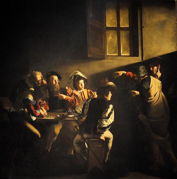 Povolání svatého Matouše - Caravaggio