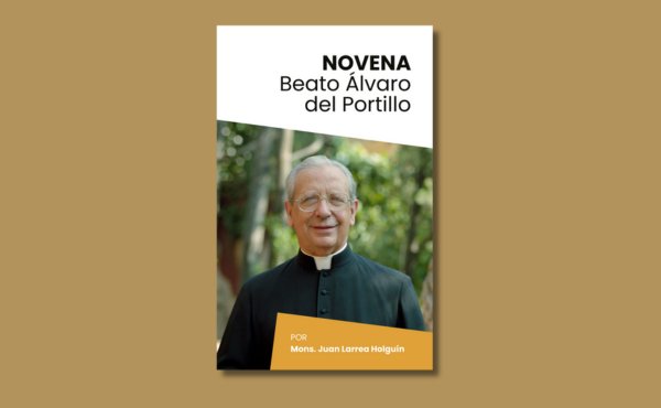 Portada de la novena al beato Álvaro del Portillo