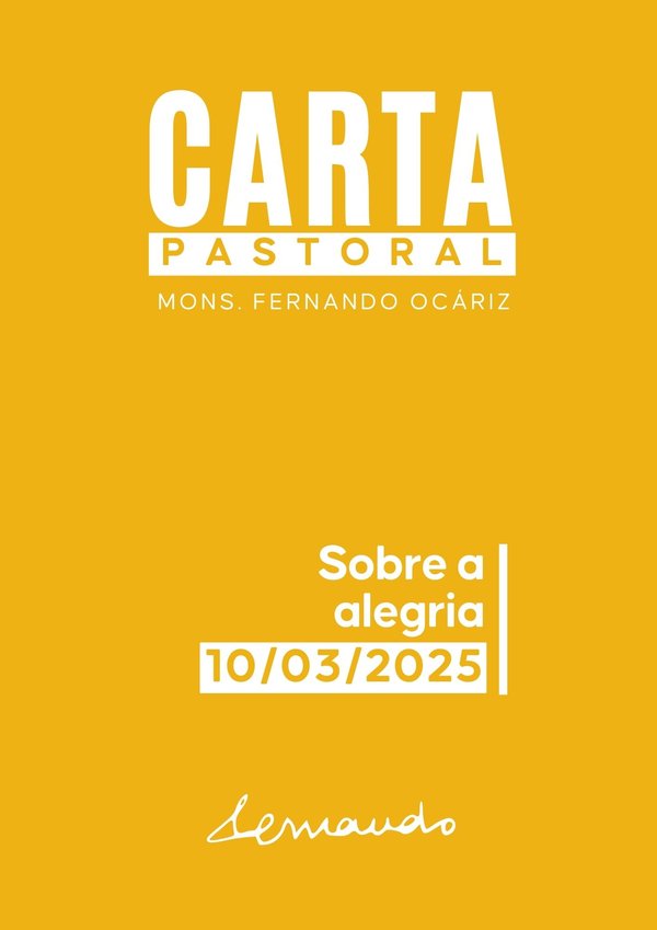 Capa da carta do prelado do Opus Dei sobre a alegria.