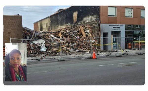 Debris after the fire