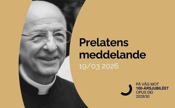 Framsidan: Meddelande från Opus Deis prelat i mars