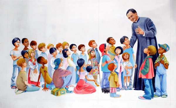 Oración estampa de san Josemaría para niños